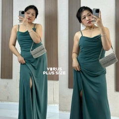 Đầm tiệc Birdy maxi cổ đổ xẻ tà bigsize