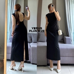 Đầm midi Mango hở lưng xuất xịn không đường may