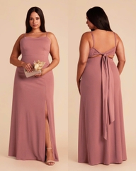 Đầm tiệc Birdy 2 dây cột lưng maxi xẻ tà bigsize