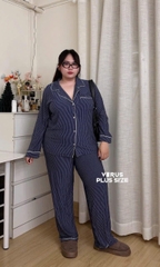 Bộ pijama mặc nhà kẻ sọc bigsize