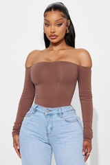 Bodysuit fashion bẹt vai nhún ngực tôn dáng bigsize