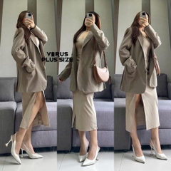 Đầm body f21plus xẻ lai xuất xịn bigsize