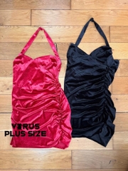 Đầm yếm nhung f21plus bigsize(5270)
