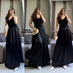 Đầm dây Primark tùng phối lụa Bigsize