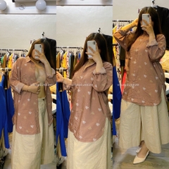 Somi hoạ tiết anna grace form dài - bigSize