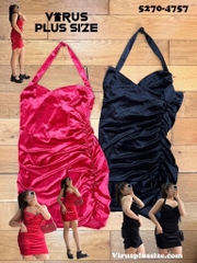 Đầm yếm nhung f21plus bigsize(5270)