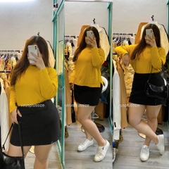 sale outlet - Áo tay dài f21 cổ cao nhẹ bigSize xuất xịn