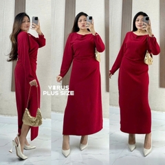 Đầm xoài mng cổ thuyền nhún eo bigsize xuất xịn