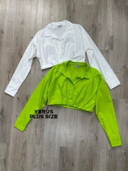 Áo somi crop fashion xuất xịn bigsize