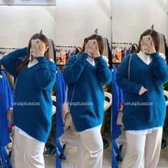 [viruSpluSSize]Áo len cổ tim xoài mng bigSize xuất xịn