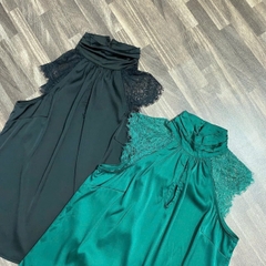 Áo lụa cổ lọ InC bigsize