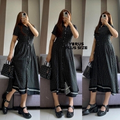 Đầm midi Lucky Linen xuất xịn bigsize
