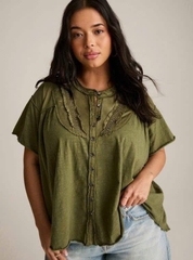 Áo linen Festi form rộng bigsize xuất xịn