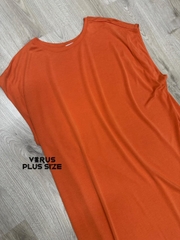 Đầm cộc tay Fashion plus thun mát mịn bigsize