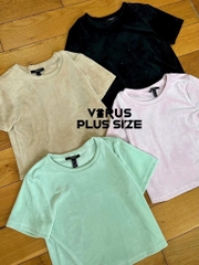 Set F21 nhung áo crop mix quần loe