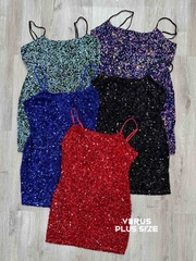 [Có Bigsize] Đầm hai dây bp sequin xuất xịn