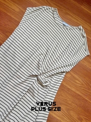 Đầm Midi Primark nhún eo kem sọc xuất xịn
