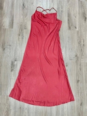 Đầm dây lụa apricot chéo lưng bigsize