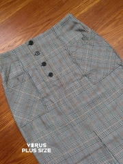 Chân váy caro primark bigsize dáng công sở