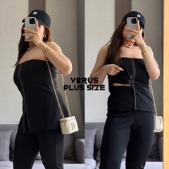 Set lẻ Primark áo cúp ngực mix quần lửng xẻ gấu xuất xịn