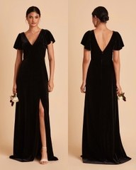 Đầm nhung cổ V Birdy xuất xịn maxi bigsize