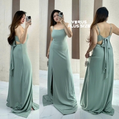 Đầm tiệc Birdy 2 dây cột lưng maxi xẻ tà bigsize