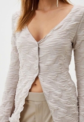 Áo GJ nhún tay loe bigsize xuất xịn