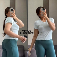 Áo cổ tim Justfit xuất xịn