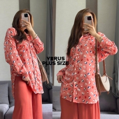 [virusplussize]Somi hoạ tiết anna grace form dài - bigsize