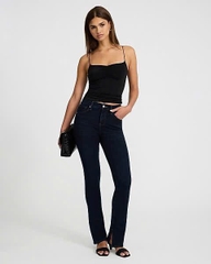 Quần Jeans exp flare xẻ gấu bigsize xuất xịn (B7)