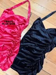 Đầm yếm nhung f21plus bigsize(5270)
