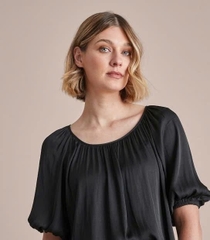 Áo lụa tay phồng Preview bigsize