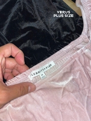 Đầm nhung bí Celeb Pink mocking bigsize xuất xịn