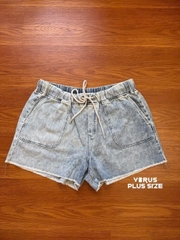 Quần short jean Dluxe lưng thun bigsize
