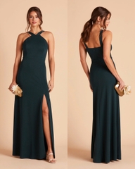 Đầm tiệc Birdy maxi cổ yếm bigsize xẻ tà