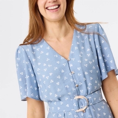 Đầm Midi Me cổ V kèm belf bigsize