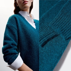 [viruSpluSSize]Áo len cổ tim xoài mng bigSize xuất xịn