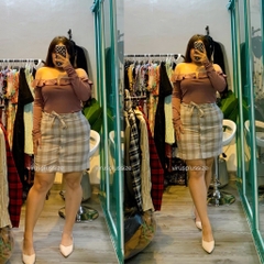 [viruSpluSSize ] chân váy mango caro xuất xịn bigSize