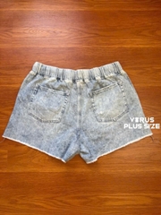 Quần short jean Dluxe lưng thun bigsize