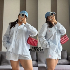 Set áo somi/quần short Hippie bigsize xuất dư(có tách lẻ)