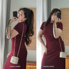 Đầm thun gân Fashion bigsize xuất xịn