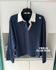 Áo polo trơn un1 tay dài basic bigsize