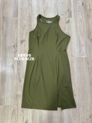 Đầm balo xẻ tà Zella olive size L
