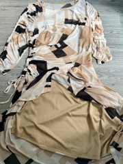 Đầm CK thun lưới rút eo Bigsize fom body