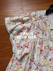 Áo cổ V joie nền hoa bigsize