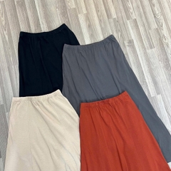 Chân váy un1 lưng thun bigsize cotton thoáng mát che khuyết điểm(hàng cắt tag)