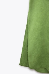 Đầm Midi Zara Linen Fom Suông Xẻ Tà Bigsize