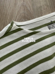 Áo thun sọc muji cotton basic bigsize