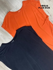 Đầm cộc tay Fashion plus thun mát mịn bigsize