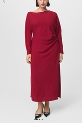 Đầm xoài mng cổ thuyền nhún eo bigsize xuất xịn